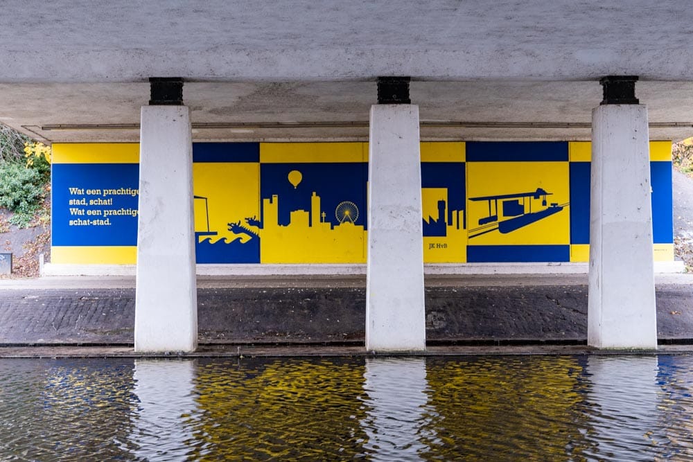 Muurschildering Schat-stad