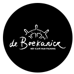 Het logo van Café de Boekanier