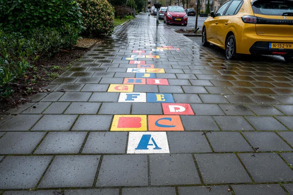 Streetart Hopscotch alphabet