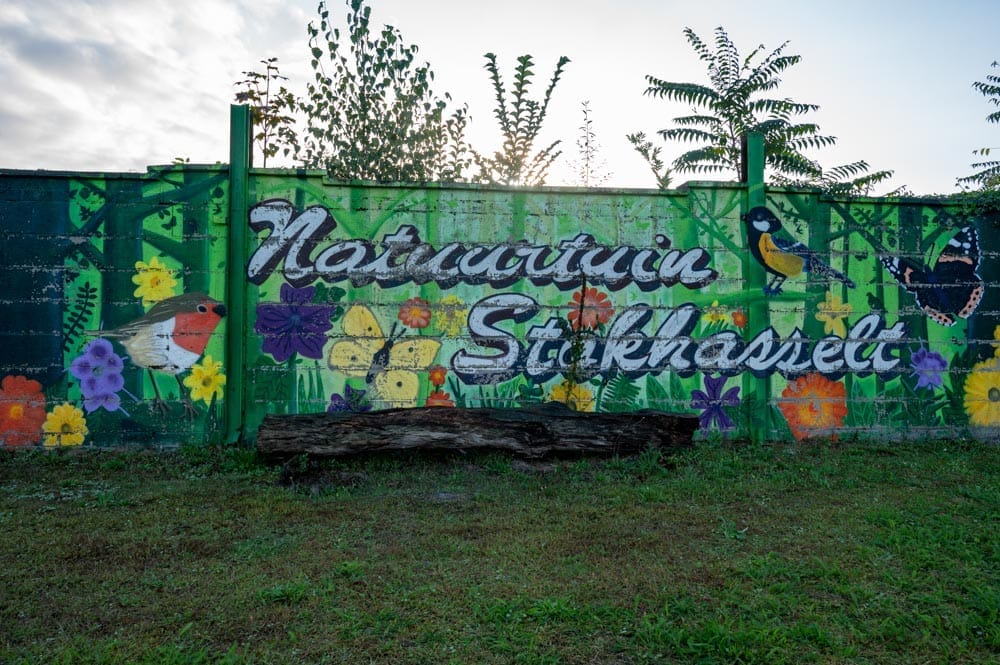 Muurschildering Natuurtuin Stokhasselt van Joep van Gassel in Tilburg