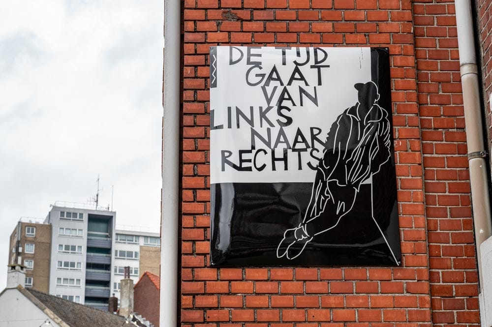 Linosnede De tijd gaat van links naar rechts uit 2023