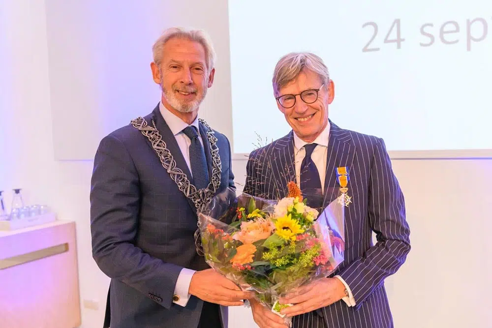 Burgemeester Hoes en Bart Berden