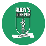Het logo van Ruby's Irish pub