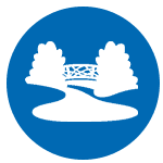 Het logo van Wilhelminapark