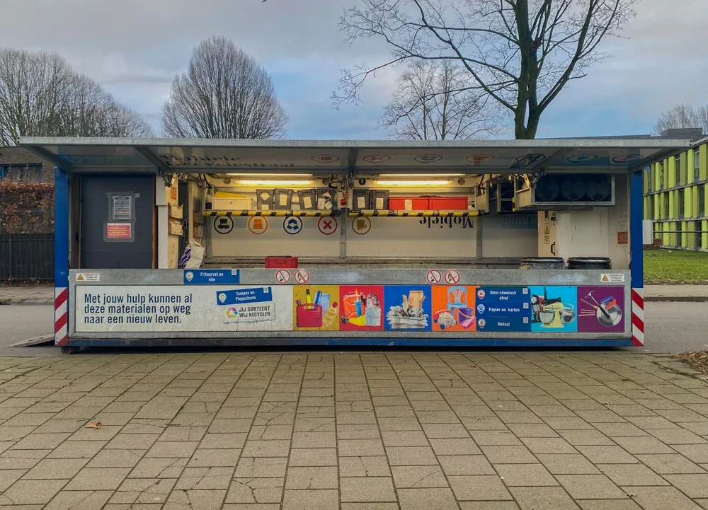 De Mobiele Recyclestraat op de Generaal Smutslaan