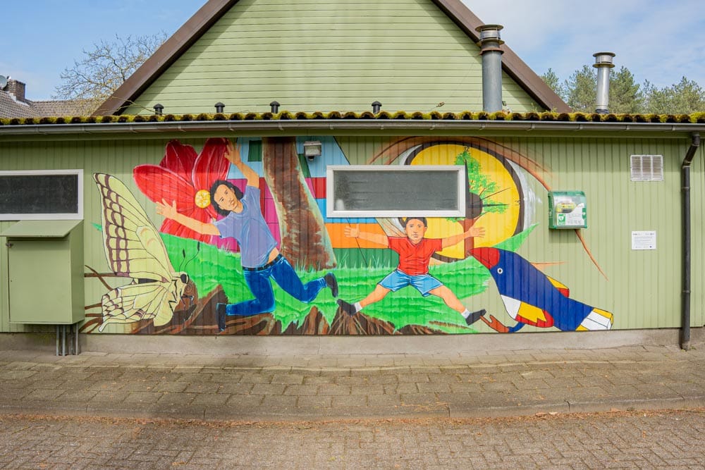Muurschildering Een eerlijke en duurzame wereld – Landgoed Sparrenhof