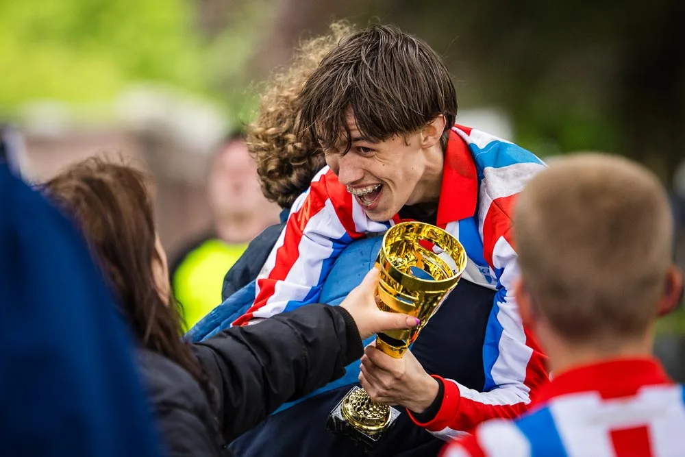 Blijdschap met een 2e plaats