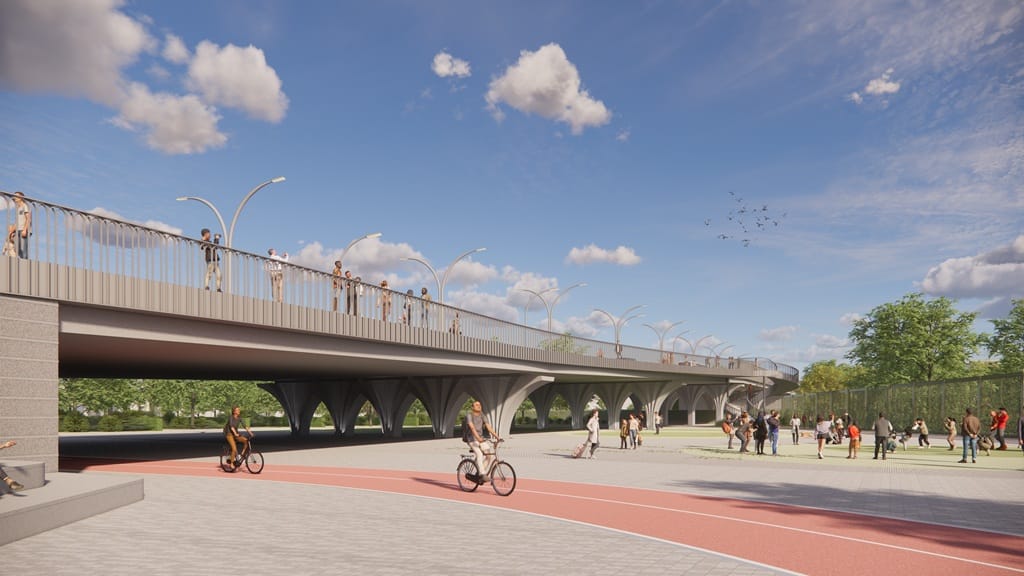 Ontwerp voor nieuw viaduct Ringbaan-West